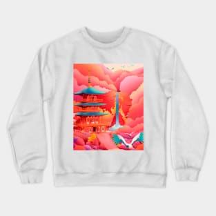 Seigantoji Three-Story Pagoda Crewneck Sweatshirt